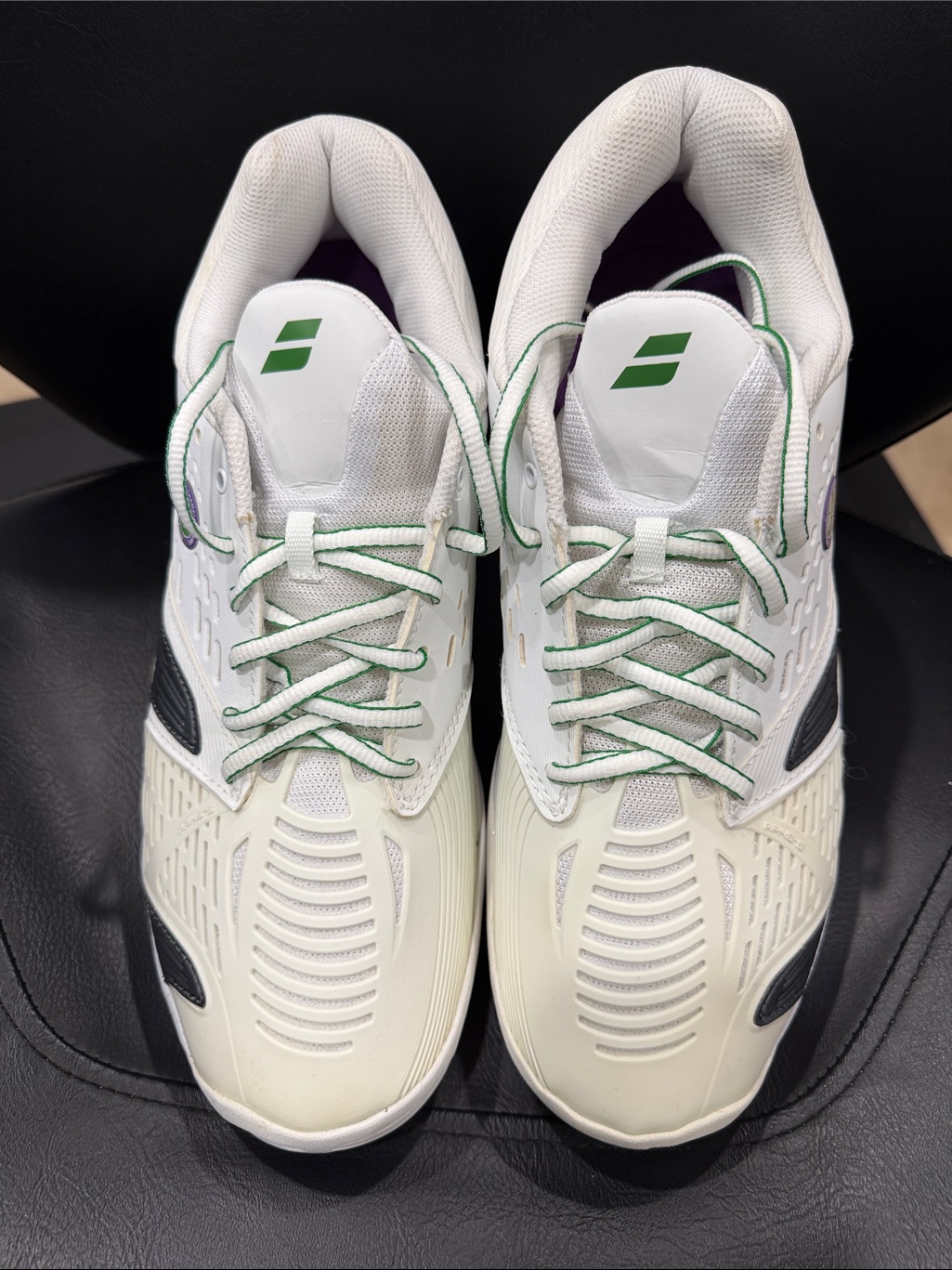Babolat Men's White & Green Court Sneakers